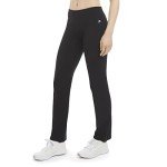 Energy Zone Women's Cotton Stretch Yoga Pant, Deep Black, Large
