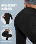 Polygon Yoga Pants for Women, High Waisted Leggings with Pockets, Tummy Control Non See Through Workout Pants(Black-M)