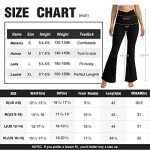Women’s Bootcut Yoga Pants with Pockets - Flare Leggings for Women High Waisted Crossover Workout Lounge Bell Bottom Jazz Dress Pants(Black, Large)