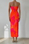 Women’s Summer Strapless Floral Maxi Dress
