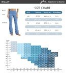 Willit Women's Fleece Lined Pants Yoga Bootcut Thermal Winter Pants High Waisted Flare Leggings Water Resistant Black L