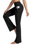 Willit Women's Yoga Pants Flare Leggings High Waist Bootcut Workout Leggings Tummy Control with Pockets 29" Black XL