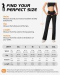CAMBIVO Bootcut Yoga Pants for Women with 4 Pockets, Flare Leggings Tummy Control Bootcut Casual Dress Pants with Pockets (Medium, Black)
