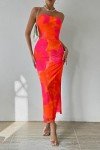 Women’s Summer Strapless Floral Maxi Dress