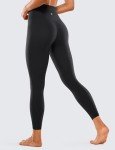 CRZ YOGA Womens Brushed Naked Feeling Workout Leggings 25" - High Waisted Gym Compression Athletic Tummy Control Yoga Pants Black Medium