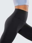 CRZ YOGA Womens Brushed Naked Feeling Workout Leggings 25" - High Waisted Gym Compression Athletic Tummy Control Yoga Pants Black Medium