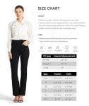 Willit 31" Women's Yoga Dress Pants Business Work Bootcut Pants Stretch Office Slacks with 4 Pockets Black L