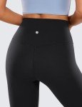 CRZ YOGA Womens Brushed Naked Feeling Workout Leggings 25" - High Waisted Gym Compression Athletic Tummy Control Yoga Pants Black Medium