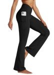 Willit Women's Flare Leggings Crossover Yoga Pants High Waist Bootcut Workout Leggings with Pockets 29" Black M