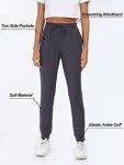 BVNSOZ Joggers for Women with Pockets Drawstring Sweat Pants for Yoga Running Workout, 3 Pack Black, Dark Grey, Navy Blue, X-Large
