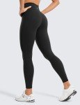 CRZ YOGA Womens Butterluxe Workout Leggings 25 Inches - High Waisted Gym Yoga Pants with Pockets Buttery Soft Black X-Large