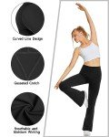 Promover Bootleg Yoga Pants Womens Flare Leggings High Waisted Bootcut Dress Pants Wide Leg Pants(Black-31,XL)