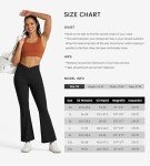 Willit Women's Flare Leggings Crossover Yoga Pants High Waist Bootcut Workout Leggings with Pockets 29" Black M