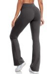 RELLECIGA Women's Anthracite Flare Leggings High Waist Bootleg Yoga Pants for Women Size Medium