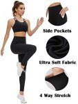 FULLSOFT 4 Pack Leggings for Women with Pockets-No See-Through High Waisted Tummy Control Workout Yoga Pants(4 Pack Biack,Black,Black(with Pockets) Large-X-Large)