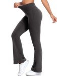 RELLECIGA Women's Anthracite Flare Leggings High Waist Bootleg Yoga Pants for Women Size Medium