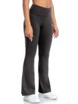 RELLECIGA Women's Anthracite Flare Leggings High Waist Bootleg Yoga Pants for Women Size Medium
