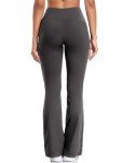 RELLECIGA Women's Anthracite Flare Leggings High Waist Bootleg Yoga Pants for Women Size Medium