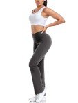 RELLECIGA Women's Anthracite Flare Leggings High Waist Bootleg Yoga Pants for Women Size Medium