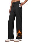 Willit Women's Fleece Lined Pants Wide Leg Thermal Yoga Winter Pants with Pockets High Waist Comyf Casual Lounge Pants Black M