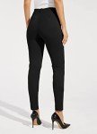 Willit Women's Yoga Dress Pants Skinny Work Slacks Slim Fit Stretch Office Casual Pants Regular 4 Pockets 30" Black L