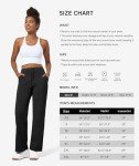 Willit Women's Fleece Lined Pants Wide Leg Thermal Yoga Winter Pants with Pockets High Waist Comyf Casual Lounge Pants Black M
