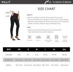 Willit Women's Yoga Dress Pants Skinny Work Slacks Slim Fit Stretch Office Casual Pants Regular 4 Pockets 30" Black L