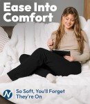 Nirlon Straight Leg Yoga Pants - Straight Leg Yoga Pants for Women Breathable Leggings for Women for Yoga Regular & Plus Size Pants for Women Yoga Work Pants for Women (M 32" Inseam, Black)