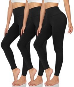 GROTEEN 3 Pack Leggings for Women Butt Lift High Waisted Tummy Control No See-Through Yoga Pants Workout Running Leggings