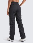 CRZ YOGA Lightweight Workout Pants for Women Casual Ruched Straight Leg Pants Work Gym Athletic Pants with Pockets Black X-Large