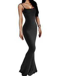 Chic Black Sleeveless Bodycon Maxi Dress for Summer