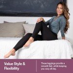 SATINA High Waisted Leggings for Women - Women’s Leggings in Capri and Full Lengths - Yoga Pants - Regular and Plus Sizes