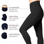 SATINA High Waisted Leggings for Women - Women’s Leggings in Capri and Full Lengths - Yoga Pants - Regular and Plus Sizes