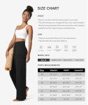 Willit Women's Wide Leg Pants Yoga Pants with Pockets High Waist Stretch Casual Lounge Comfy Pants 31" Black L