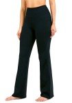 28"/30"/32"/34" Inseam Women's Bootcut Yoga Pants Long Bootleg High-Waisted Flare Pants with Pockets, Black, XX-Large/34" Inseam