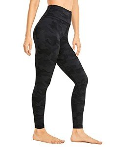 CRZ YOGA Womens Naked Feeling Workout 7/8 Yoga Leggings - 25 Inches High Waist Tight Pants Dark Grey Camouflage Small