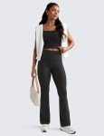 CRZ YOGA Womens Butterluxe High Waist Flare Pants 32 Inches - Wide Leg Bootcut Yoga Pants with Pocket Soft Lounge Casual Black Small