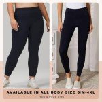 HLTPRO 3 Pack Leggings for Women(S-4XL) - High Waisted Tummy Control Plus Size Soft Pants for Workout Running Yoga