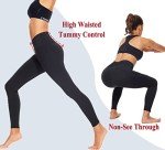 High-Waisted Tummy Control Yoga Leggings - 4 Pack