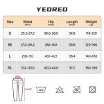 YEOREO Workout Cargo Leggings with Pockets for Women Hidden Scrunch Butt Lifting Hedda Leggings Compression Gym Yoga Pants Black Medium