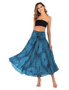Alla Sim Women's 2-in-1 Boho Maxi Skirt Dress