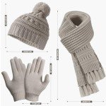 Women's Winter Hat, Scarf, and Gloves Set