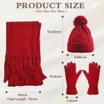Cozy Winter Hat Scarf Glove Set for Women