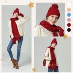 Cozy Winter Hat Scarf Glove Set for Women