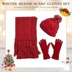 Cozy Winter Hat Scarf Glove Set for Women