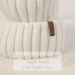 FURTALK Women's Winter Knit Beanie with Faux Fur Pom