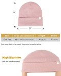 Light Pink Knit Beanie Hat with Silk Lining