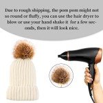 2 Pack Women's Warm Pompom Knitted Beanie Hats