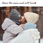 Light Pink Knit Beanie Hat with Silk Lining