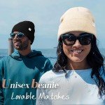 Light Pink Knit Beanie Hat with Silk Lining